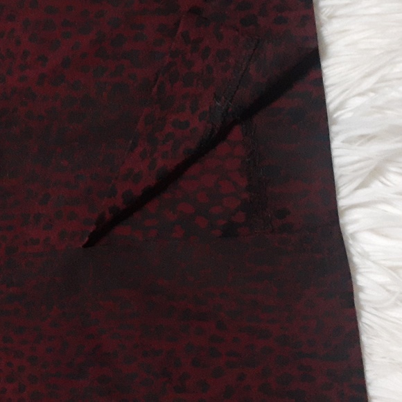 Y2K Bebe Red and Black Leopard Midi Skirt Size 6 - Picture 6 of 8